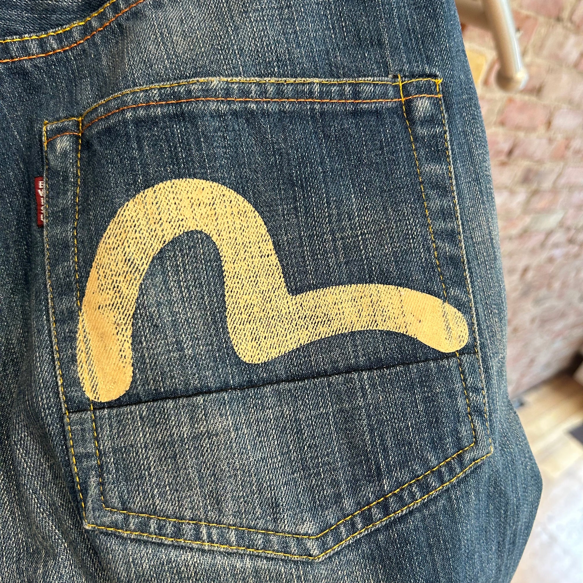 EVISU CLASSIC CUT SHORTS 'VINTAGE BLUE'