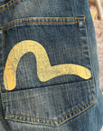 EVISU CLASSIC CUT SHORTS 'VINTAGE BLUE'