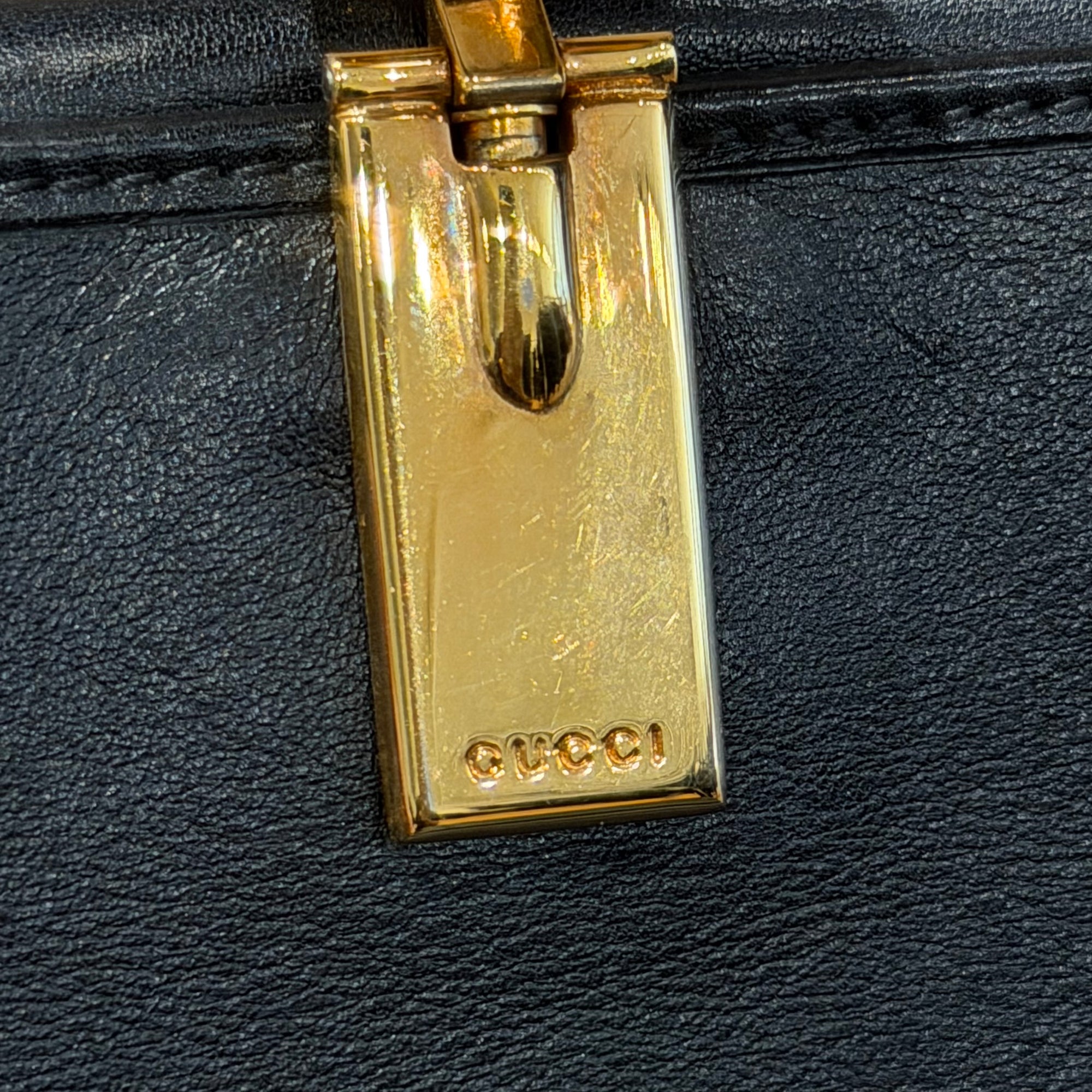 GUCCI WAVE BUCKLE LONG WALLET ‘BLACK’