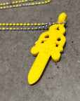 CHROME HEARTS SILICHROME DAGGER NECKLACE  ‘YELLOW’