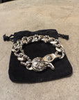 CHROME HEARTS FANCY LINK 9” LOBSTER LINK CUBAN ‘SILVER’