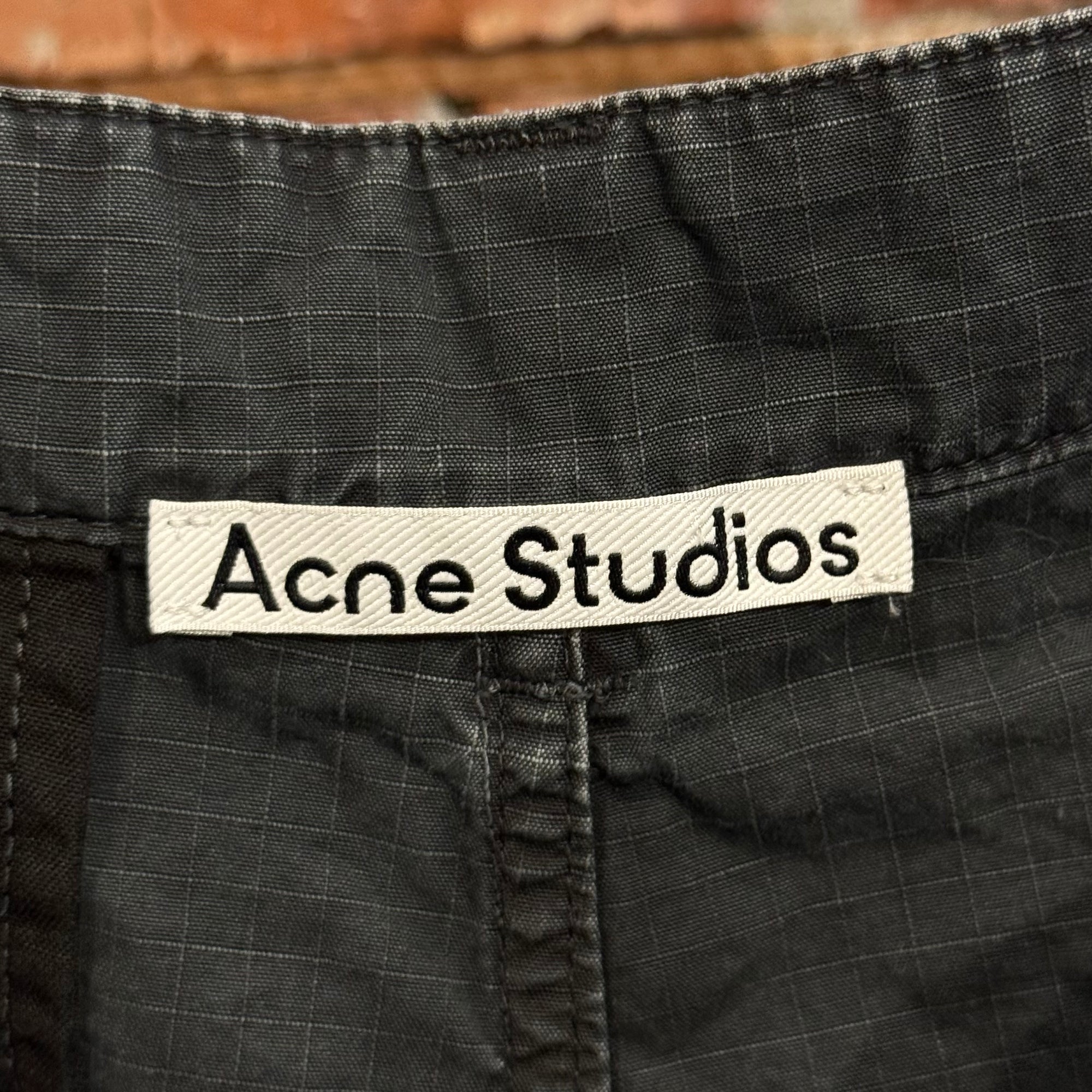 ACNE STUDIOS BAGGY WIDE CARGO PANTS ‘WASHED BLACK’