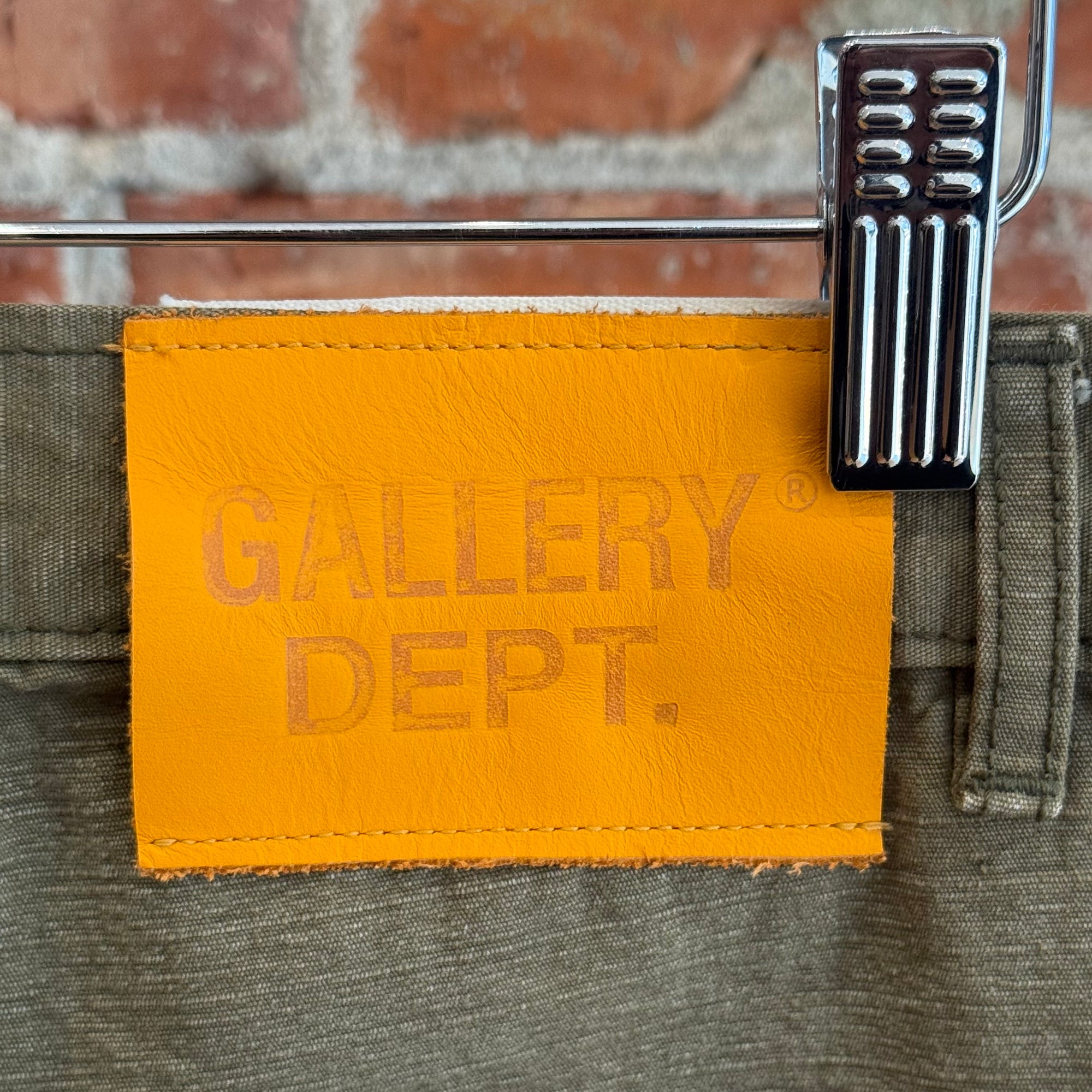 GALLERY DEPT RECYCLED RECONSTRUCTION FLARE PANTS ‘GREEN’