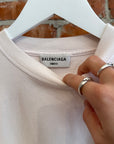 BALENCIAGA TAPED LOGO TEE ‘WHITE’