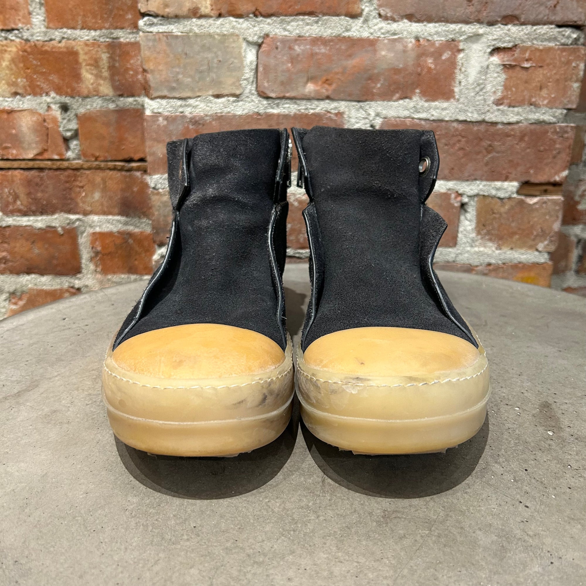 RICK OWENS MAINLINE BLISTERED LEATHER ISLAND DUNKS ‘BLACK’