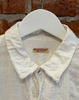 KAPITAL LINEN PATCHWORK BUTTON UP SHIRT ‘WHITE’