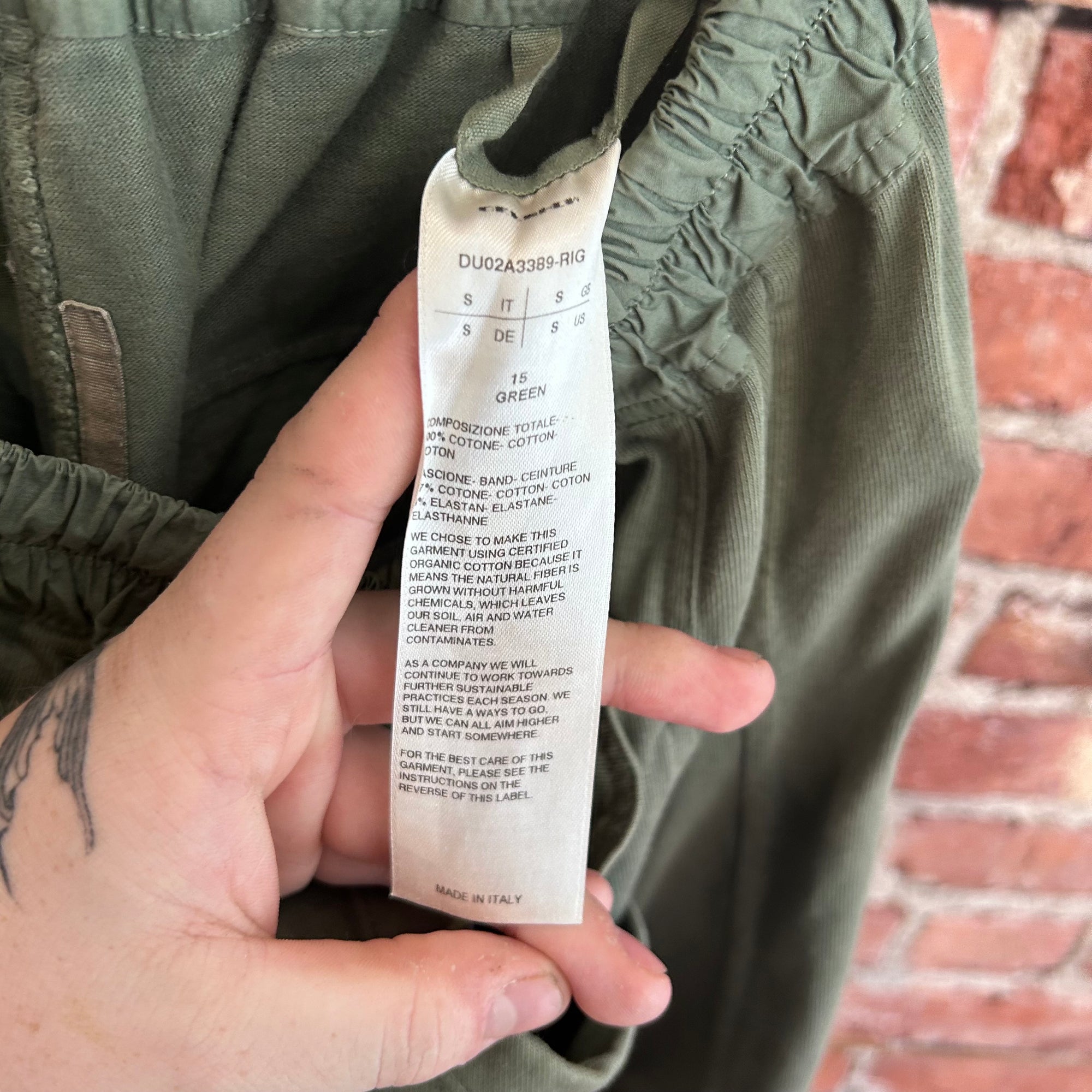 RICK OWENS DRKSHDW CARGO POD SHORTS ‘GREEN’