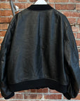 PRADA X RAF SIMONS NAPPA LEATHER BOMBER JACKET ‘BLACK’