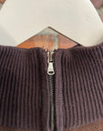 VUJA DÉ CASHMERE BLEND QUARTER ZIP ‘COFFEE’