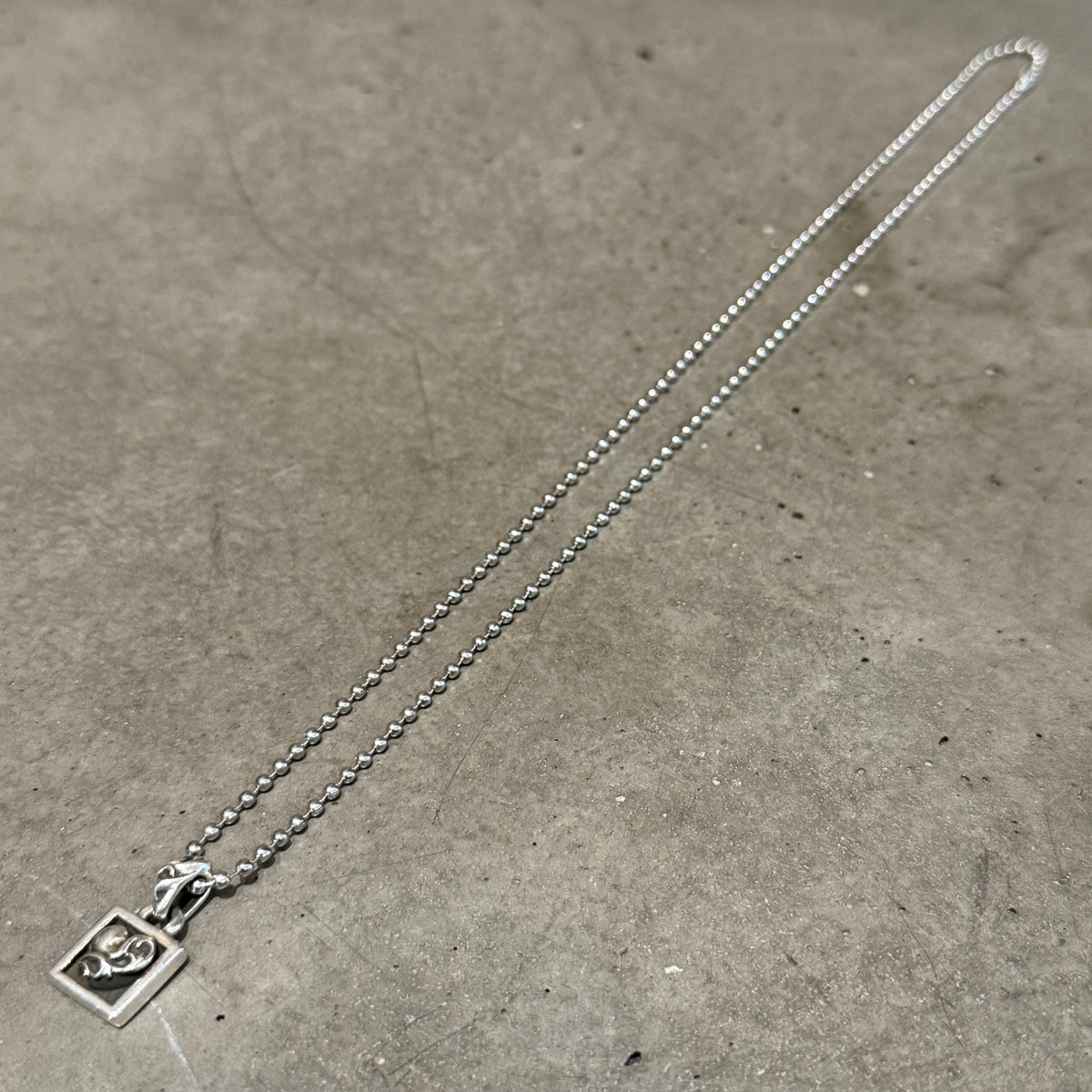 CHROME HEARTS FRAMED HEART NECKLACE ‘SILVER’