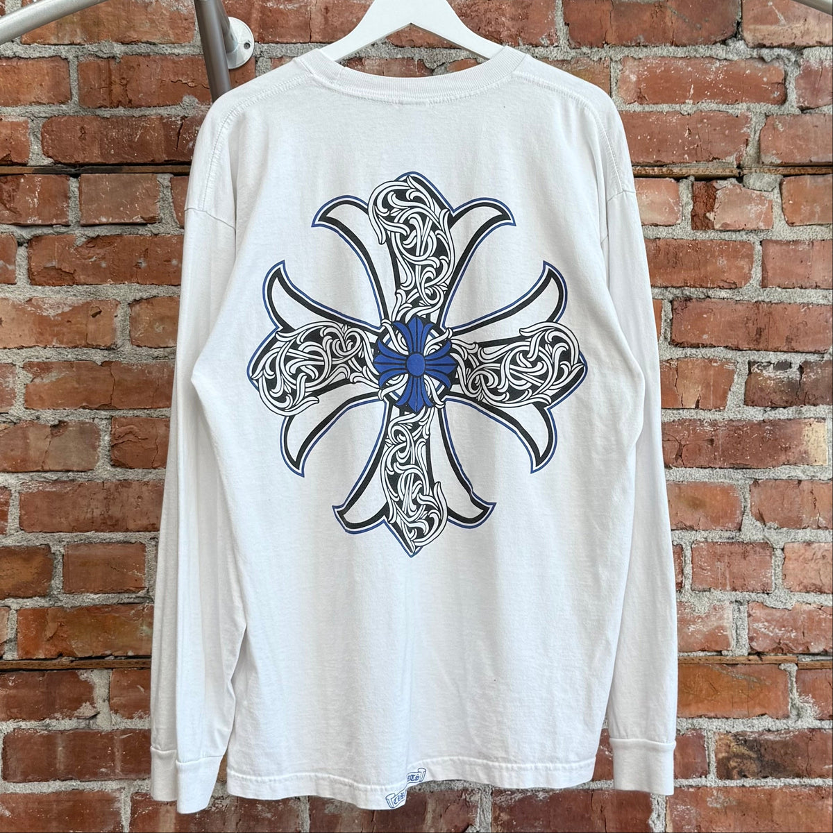CHROME HEARTS VINTAGE CELTIC PLUS CROSS LONGSLEEVE ‘WHITE’