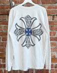 CHROME HEARTS VINTAGE CELTIC PLUS CROSS LONGSLEEVE ‘WHITE’
