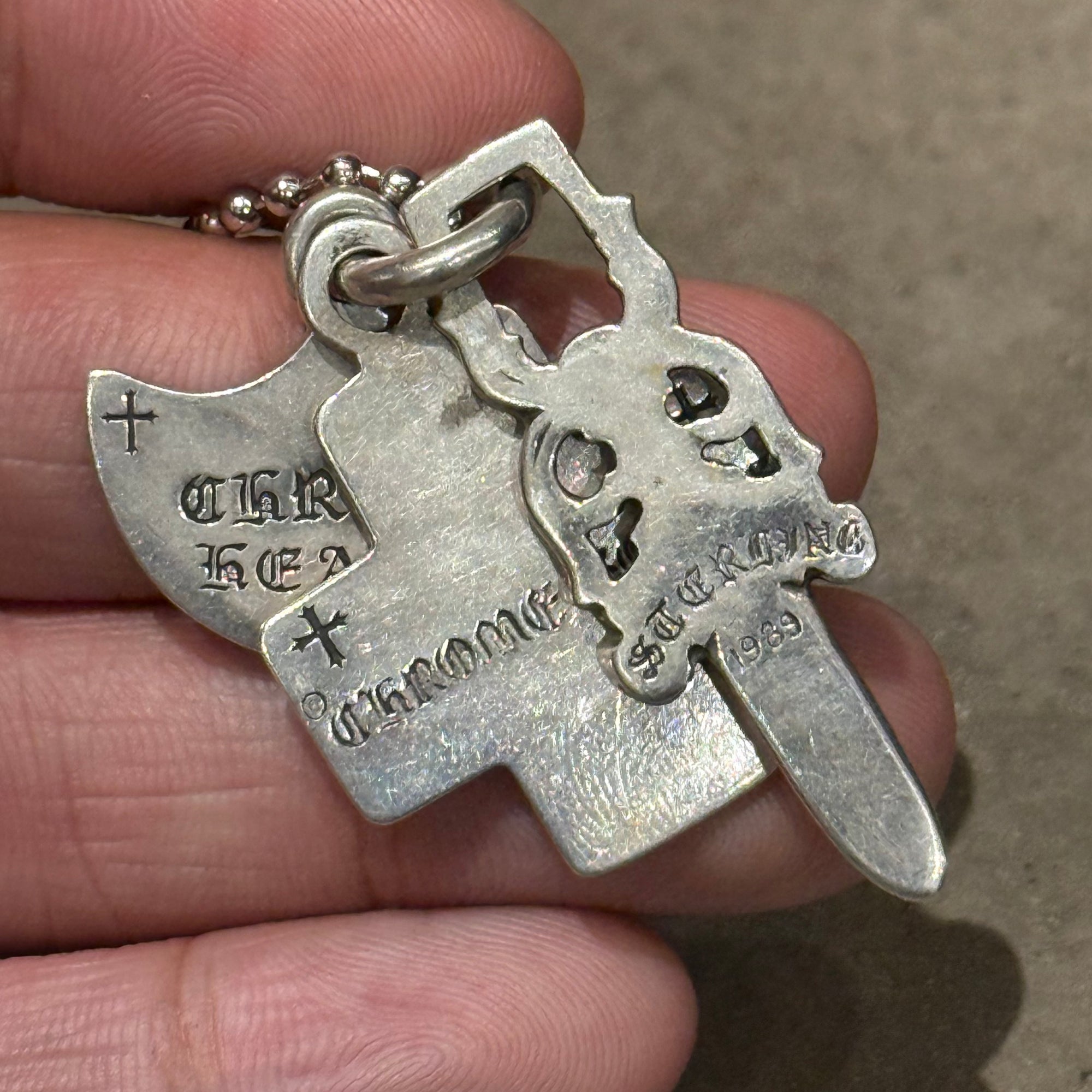 CHROME HEARTS 3 TRINKET NECKLACE ‘SILVER’