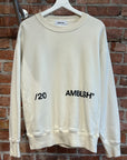 AMBUSH LOGO BLOCK CREWNECK ‘CREAM’