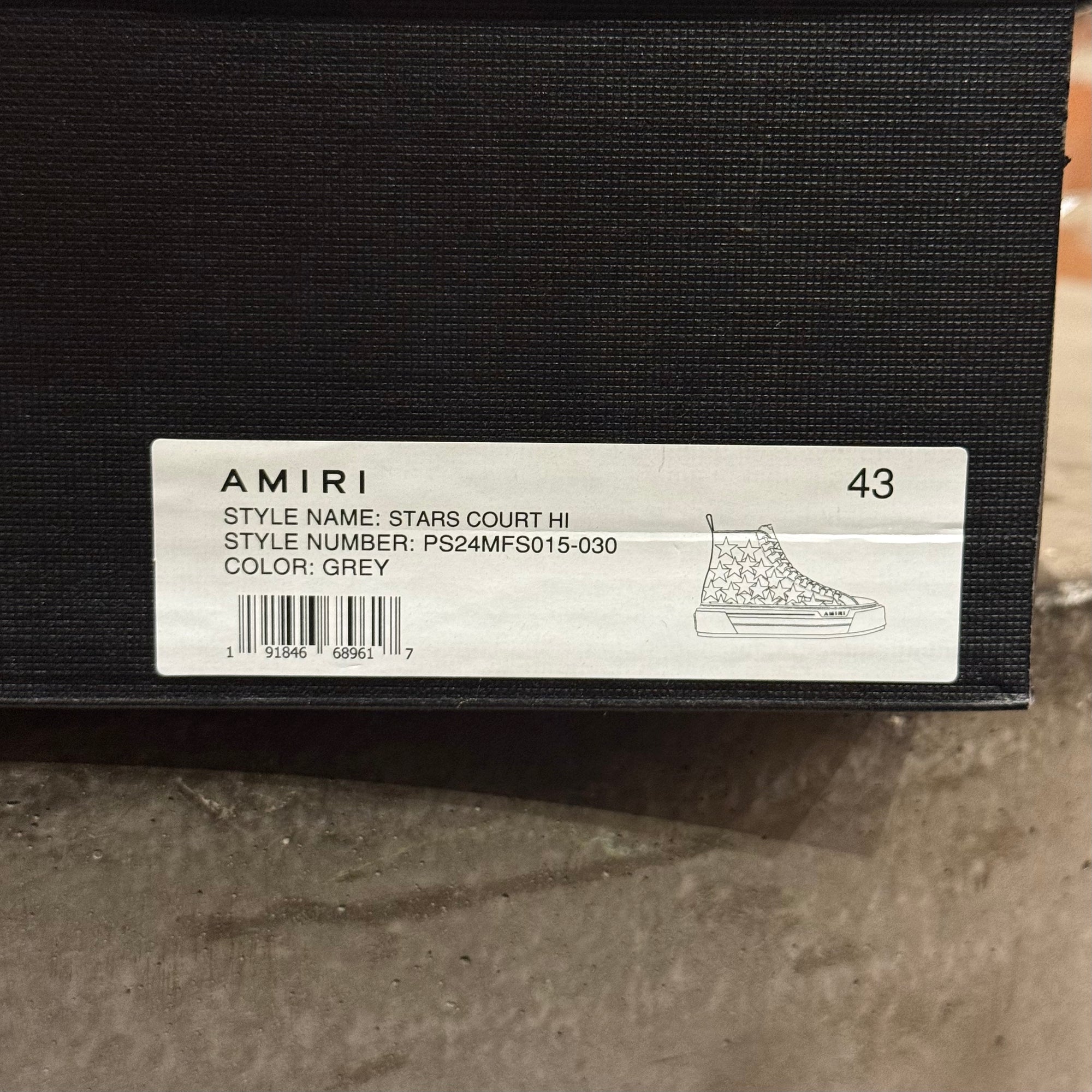 AMIRI STAR COURT HIGH SNEAKERS ‘CREAM/GREY’