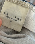 KAPITAL TWO TONE SKELETON TEE ‘BLACK/GREY’