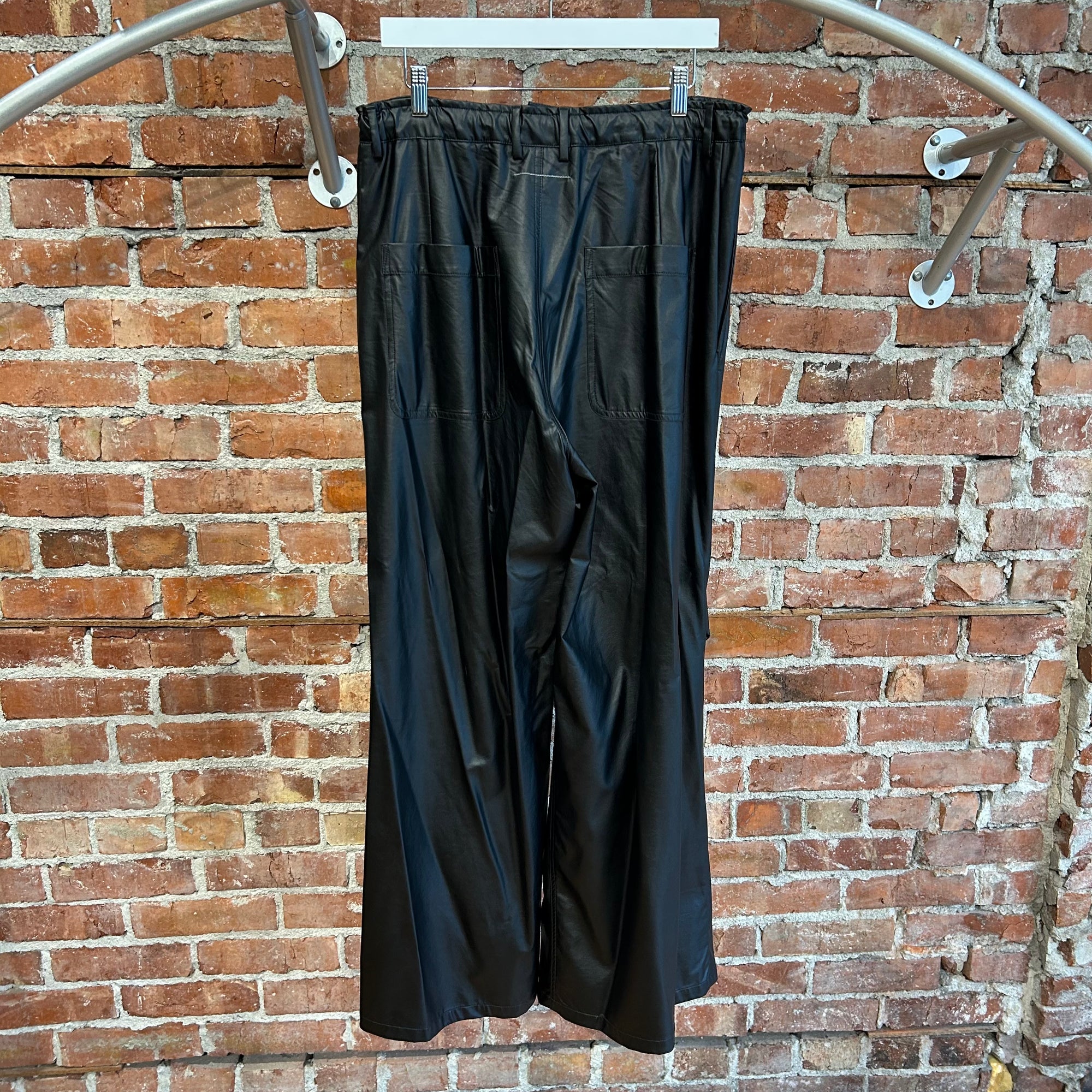 MAISON MARGIELA MM6 BAGGY LEATHER PANTS ‘BLACK’