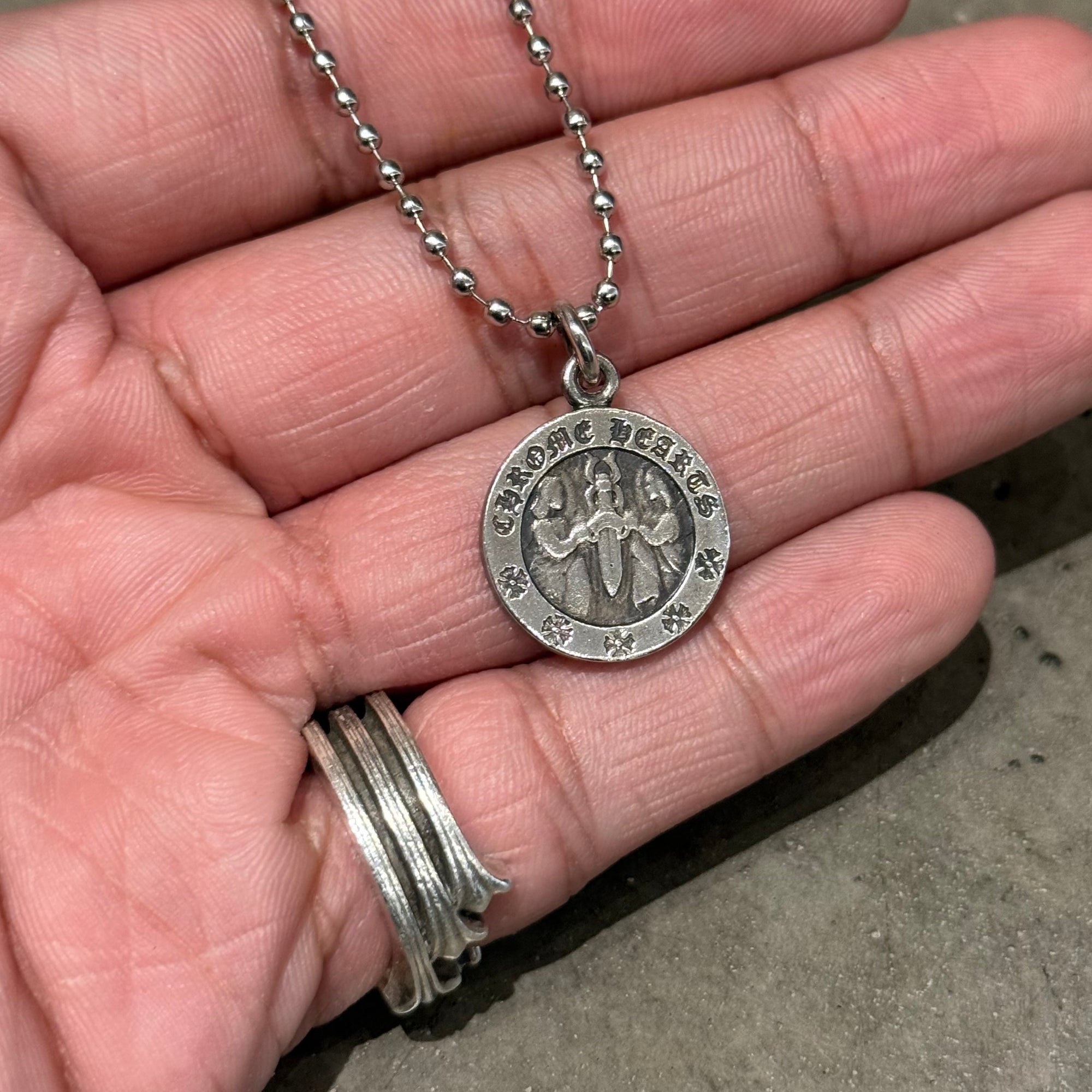 CHROME HEARTS ANGEL MEDALLION NECKLACE ‘SILVER’