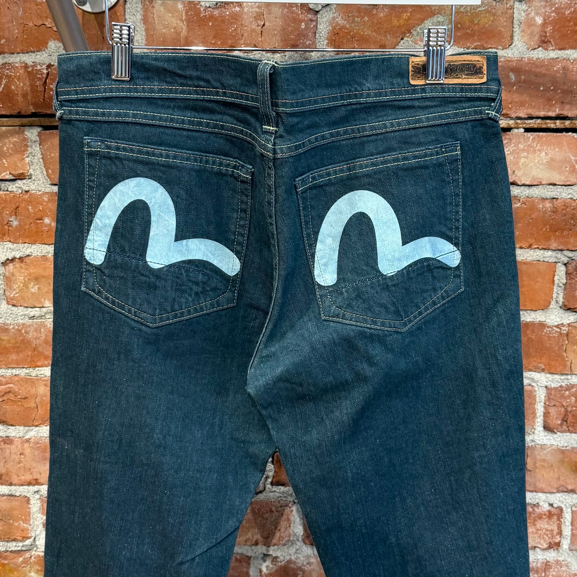 EVISU X PUMA LOW-RISE BOOTCUT DENIM ‘INDIGO/MINT’