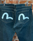 EVISU X PUMA LOW-RISE BOOTCUT DENIM ‘INDIGO/MINT’