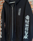 CHROME HEARTS VERTICAL LOGO ZIP HOODIE ’BLACK’