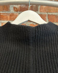 RICK OWENS FW24 PORTERVILLE HEADON KNIT SWEATER ‘BLACK’