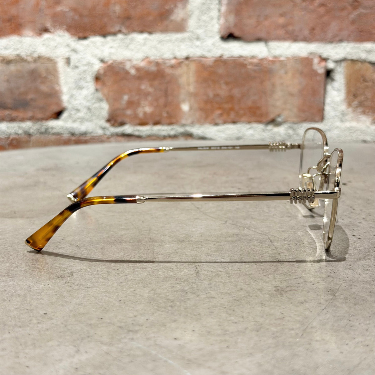 MIU MIU 50WV METAL FRAME GLASSES ‘GOLD’