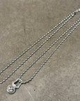 CHROME HEARTS CROSS BALL ZIPPER NECKLACE ‘SILVER’