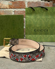 GUCCI MONOGRAM SNAKE BELT ‘TAN’