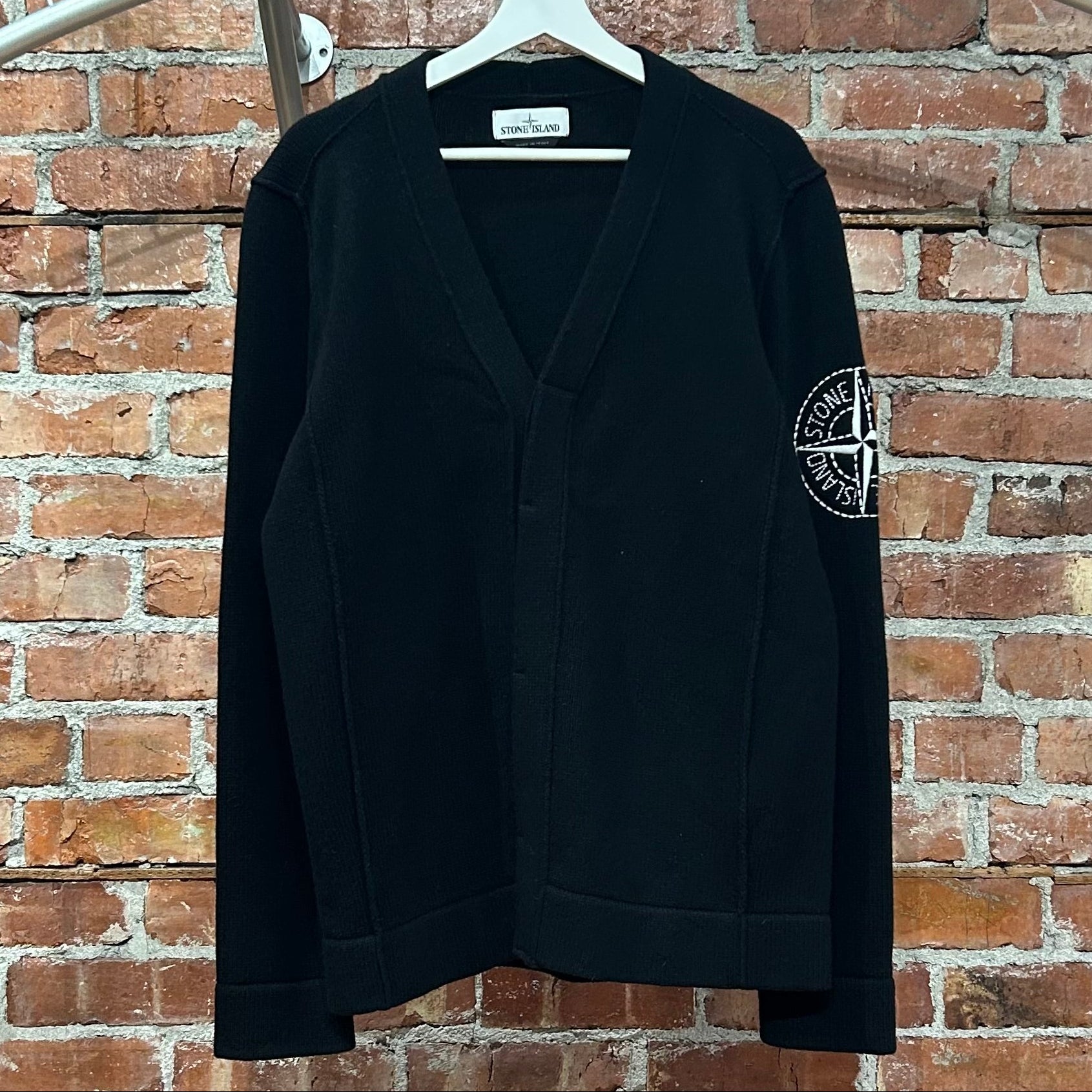 STONE ISLAND KNIT CARDIGAN ‘BLACK’