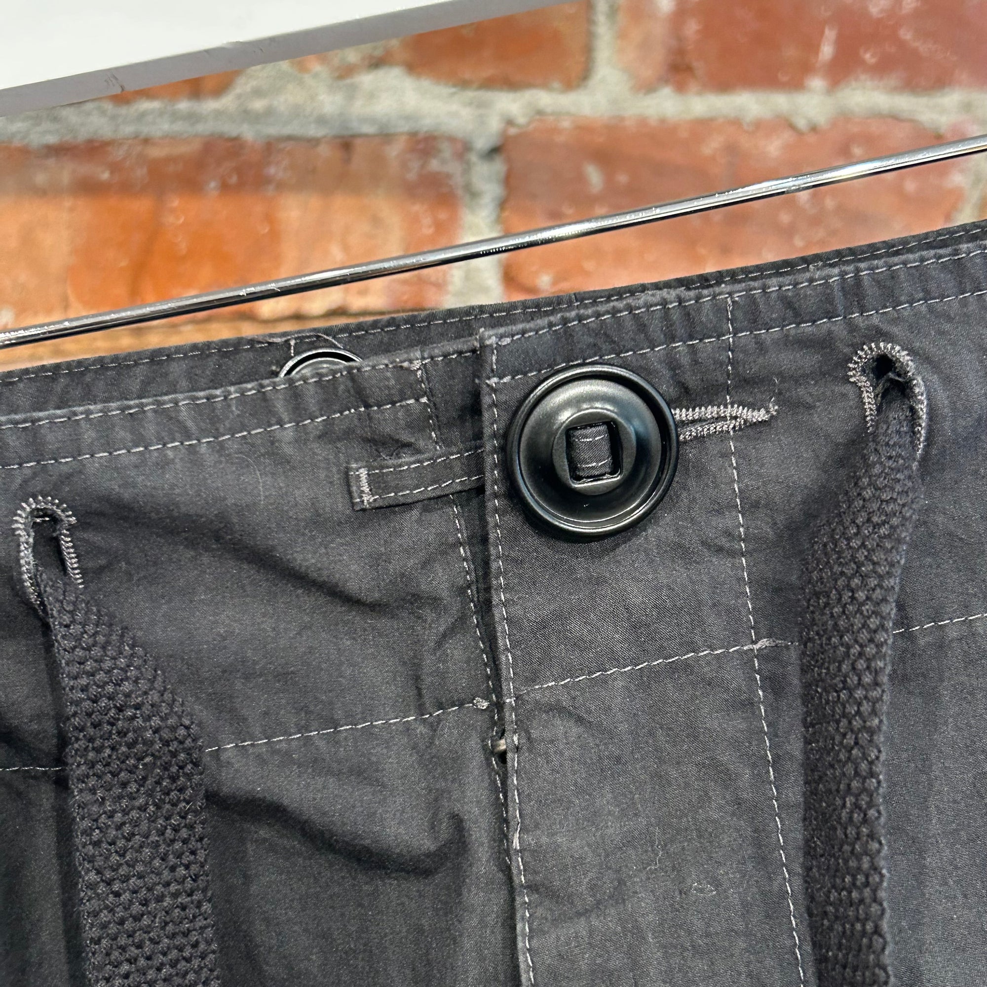 MAISON MARGIELA SS26 TAFFETA DRAWSTRING CARGO PANTS ‘BLACK’