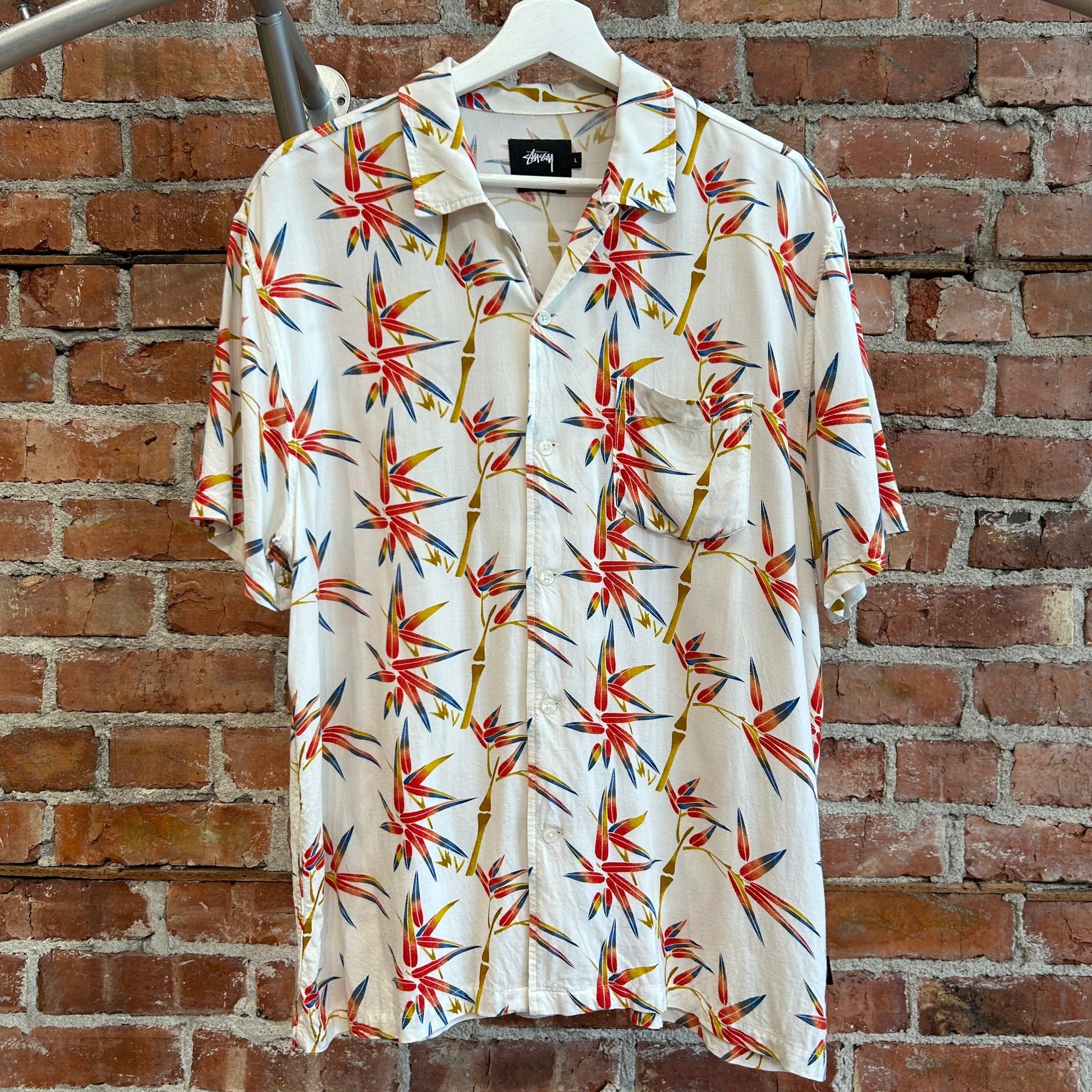 STUSSY ISLAND GETAWAY CAMP COLLAR SHIRT ‘MULTI’