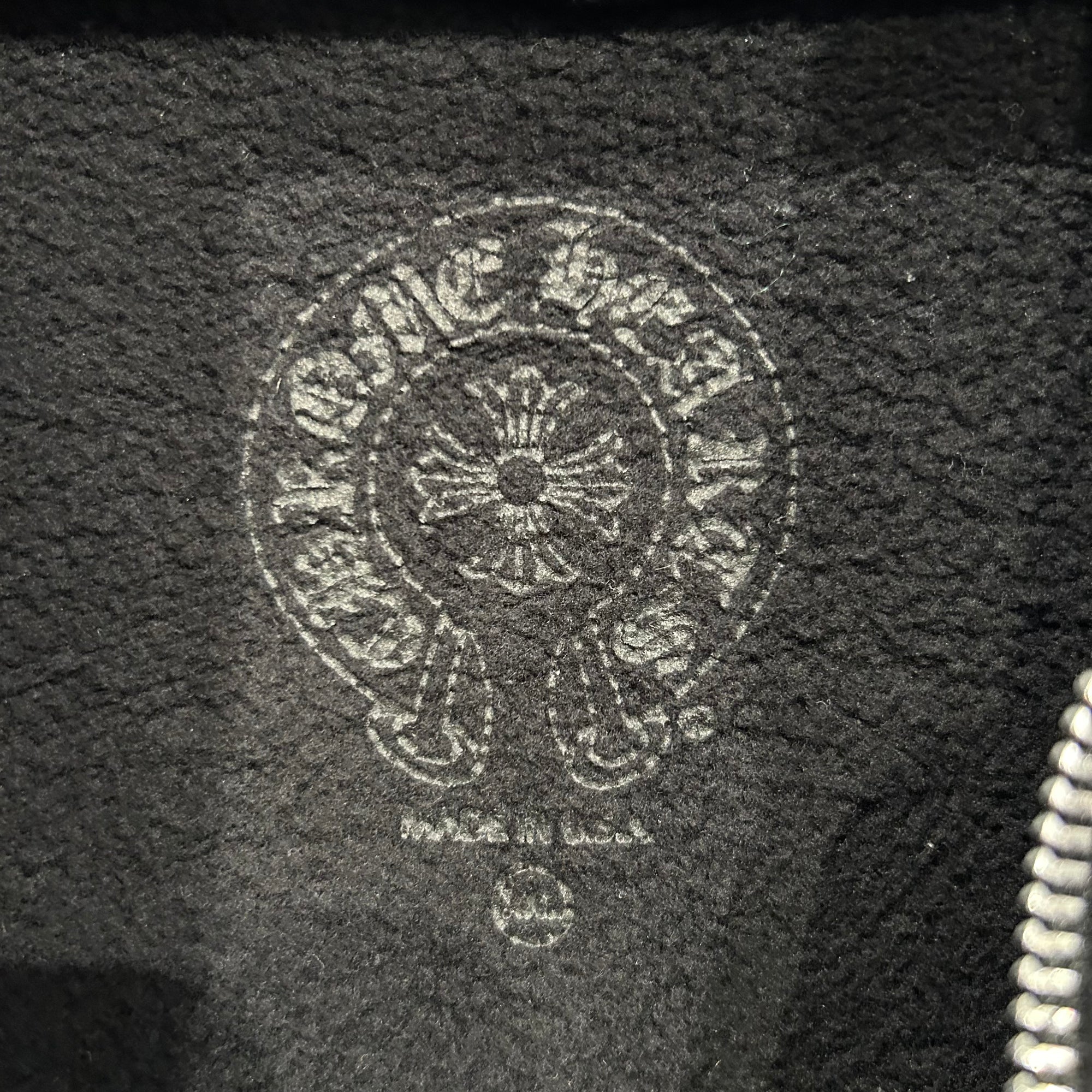 CHROME HEARTS DAGGER VINE EYE CHART ZIP HOODIE ‘BLACK’