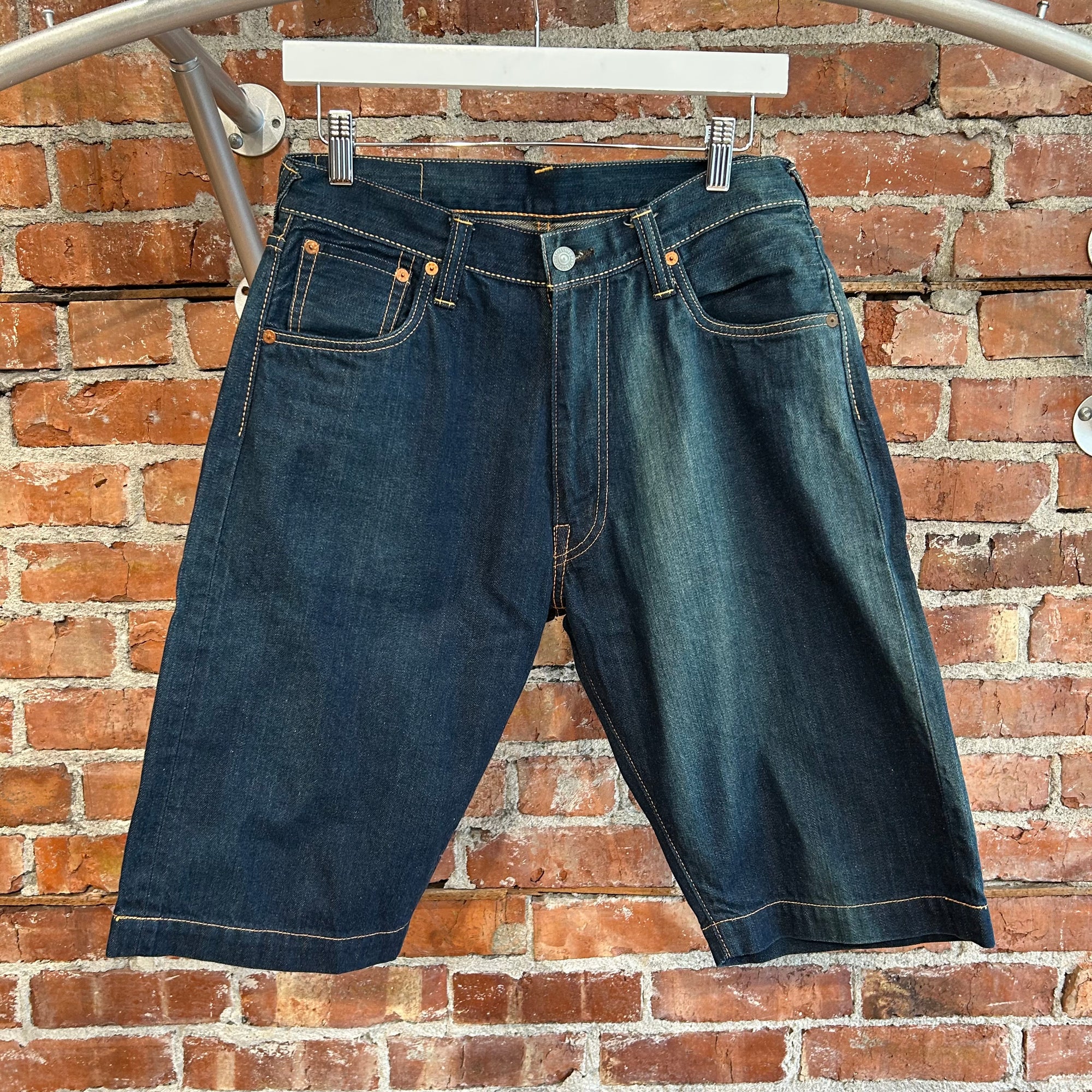 EVISU SUNFADED SKATE SHORTS 'VINTAGE BLUE'