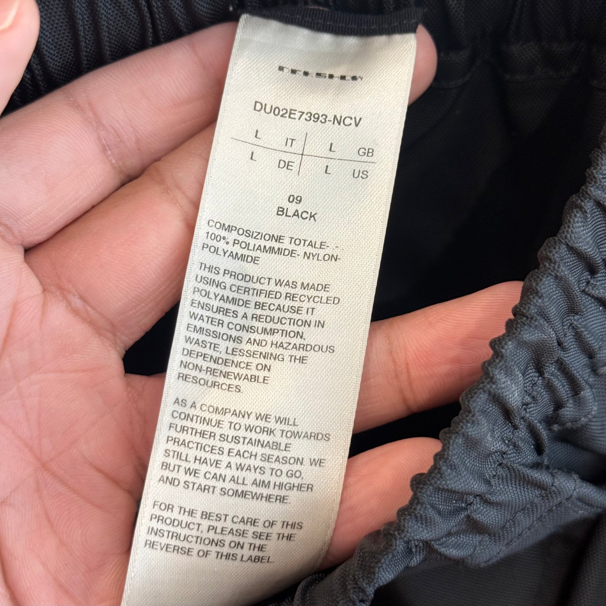 RICK OWENS DRKSDHW CANVAS PUSHER PANTS ‘BLACK’