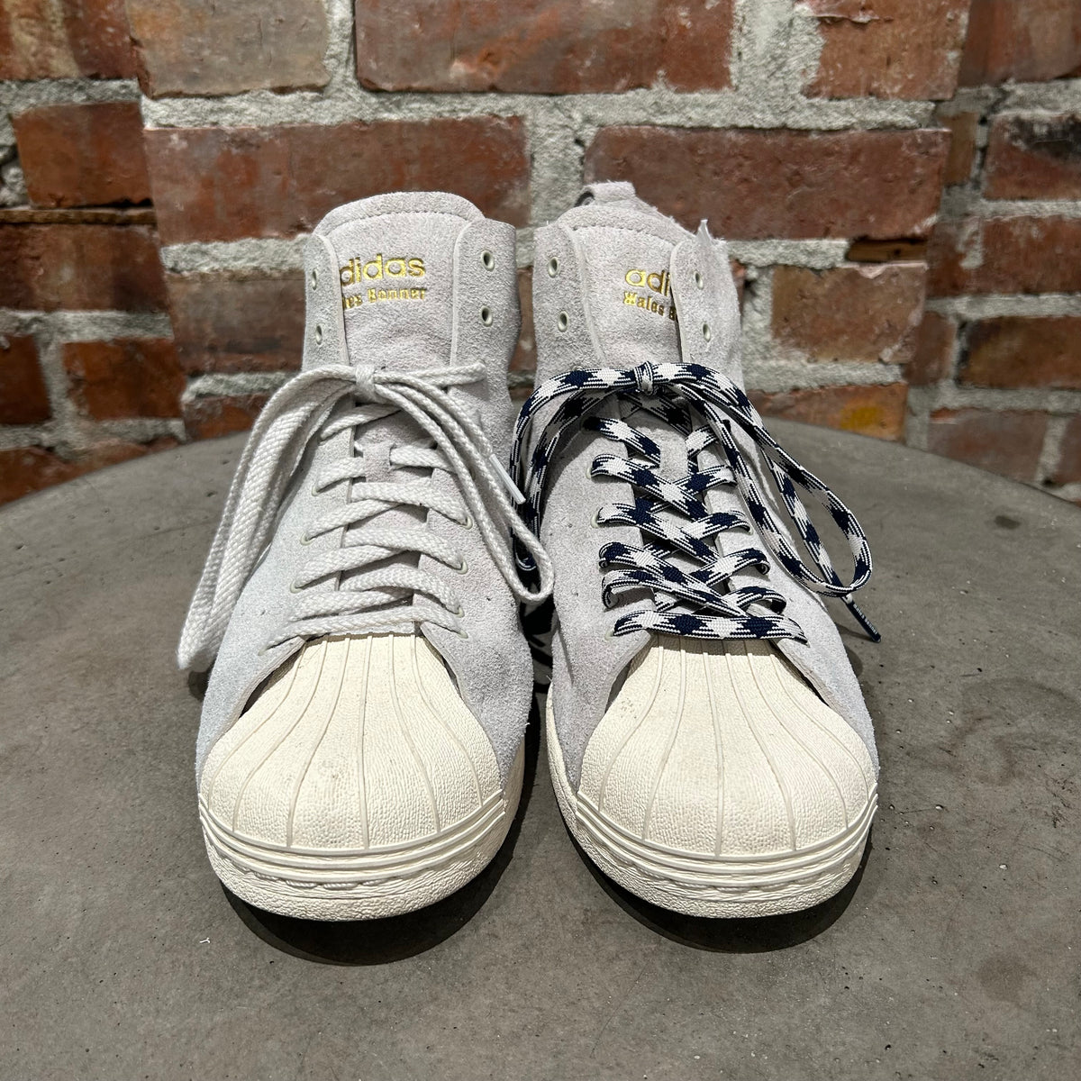 WALES BONNER X ADIDAS SUEDE SUPERSTAR HIGH SNEAKERS ‘GREY’