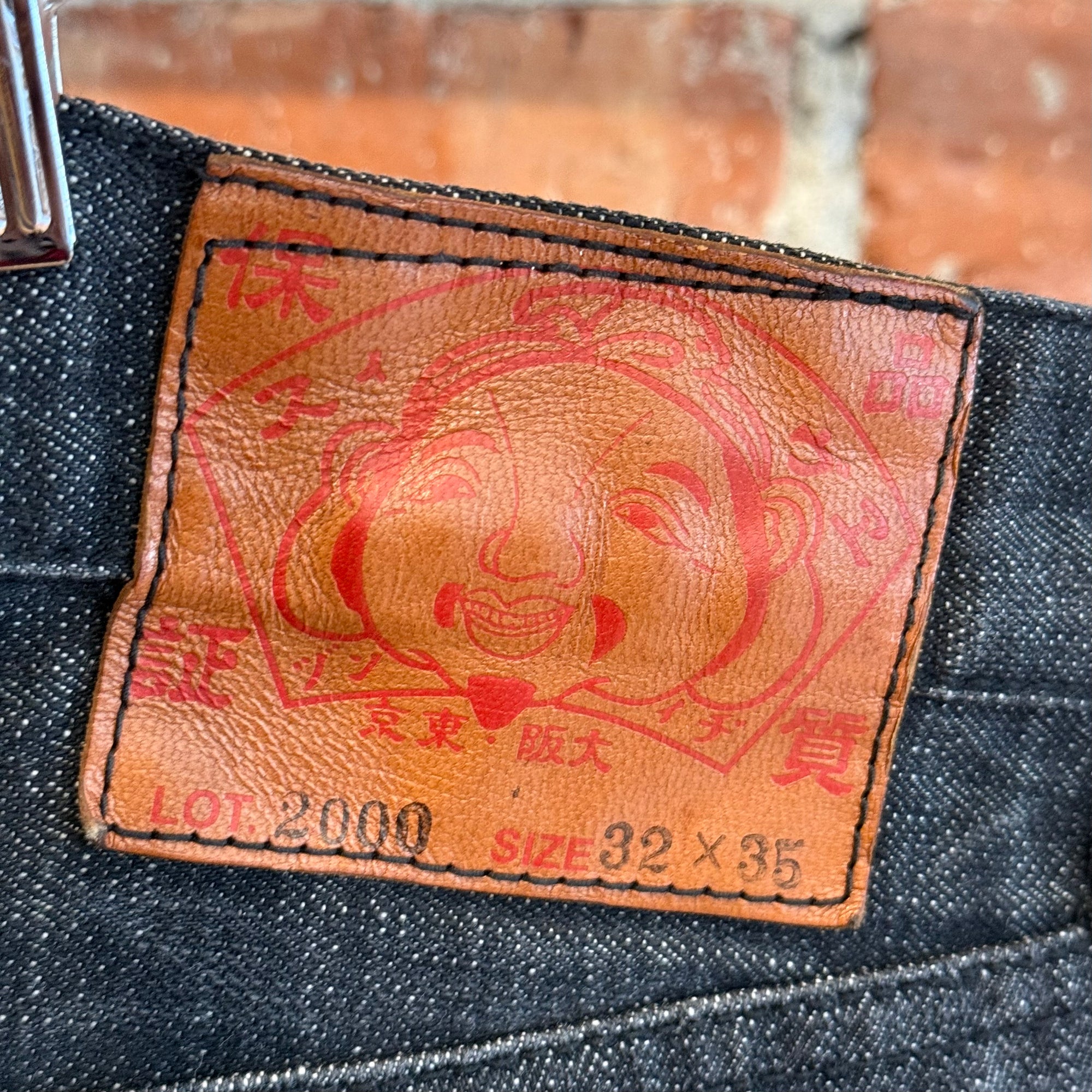 EVISU LOT 2000 CHAIN STITCH GULL DENIM ‘BLACK’