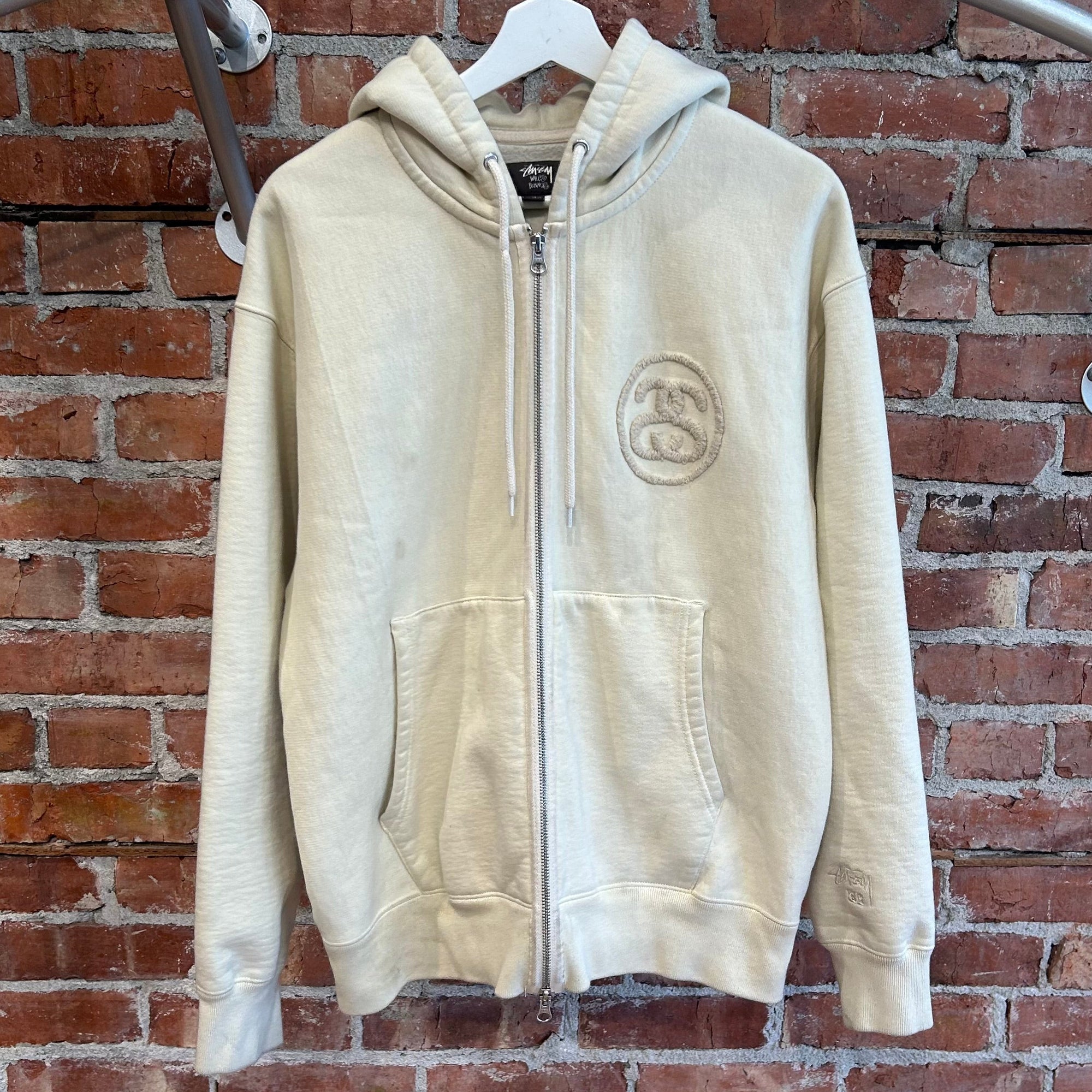 STUSSY X WALES BONNER S-LOGO ZIP HOODIE ‘CREAM’