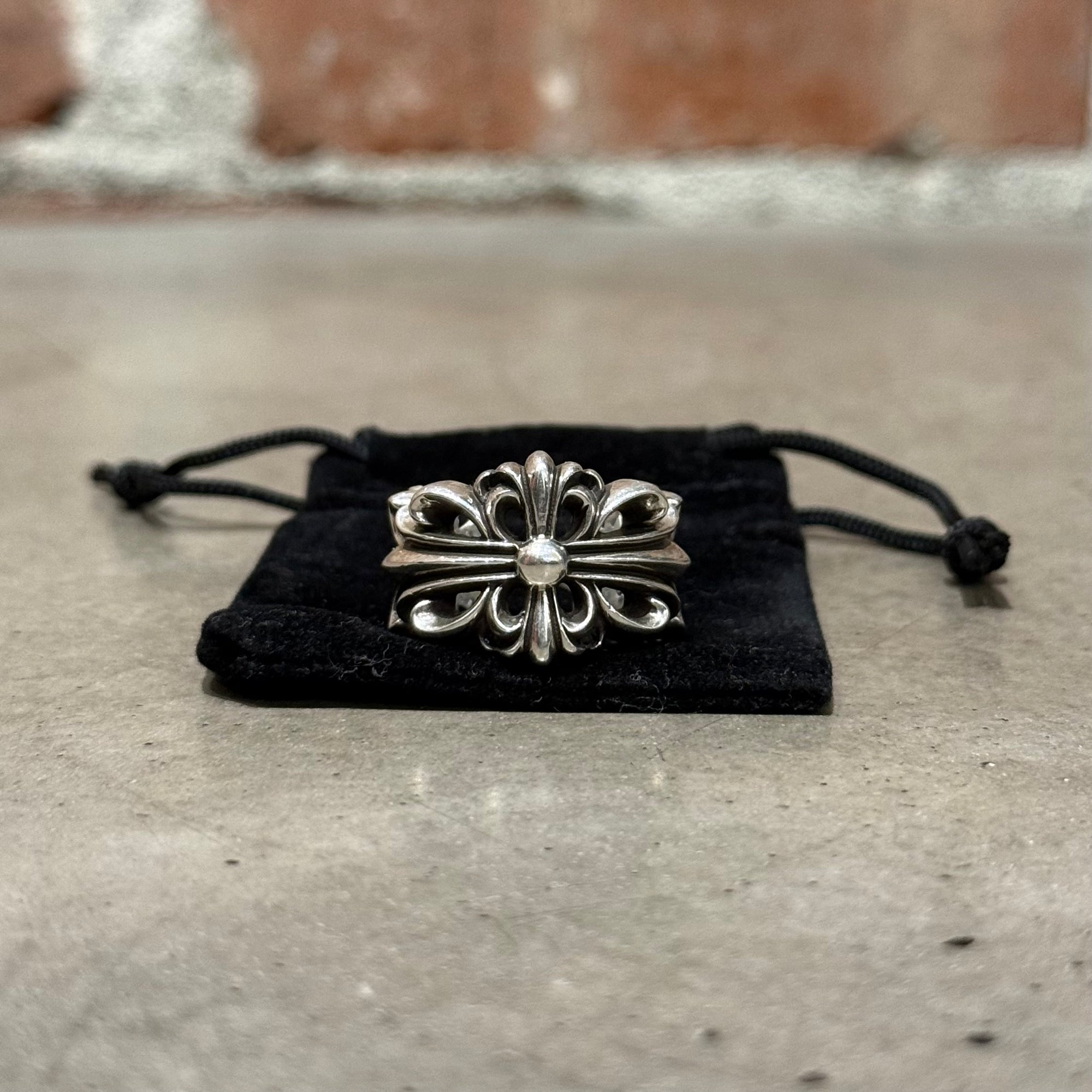 CHROME HEARTS DOUBLE FLORAL RING ‘SILVER’