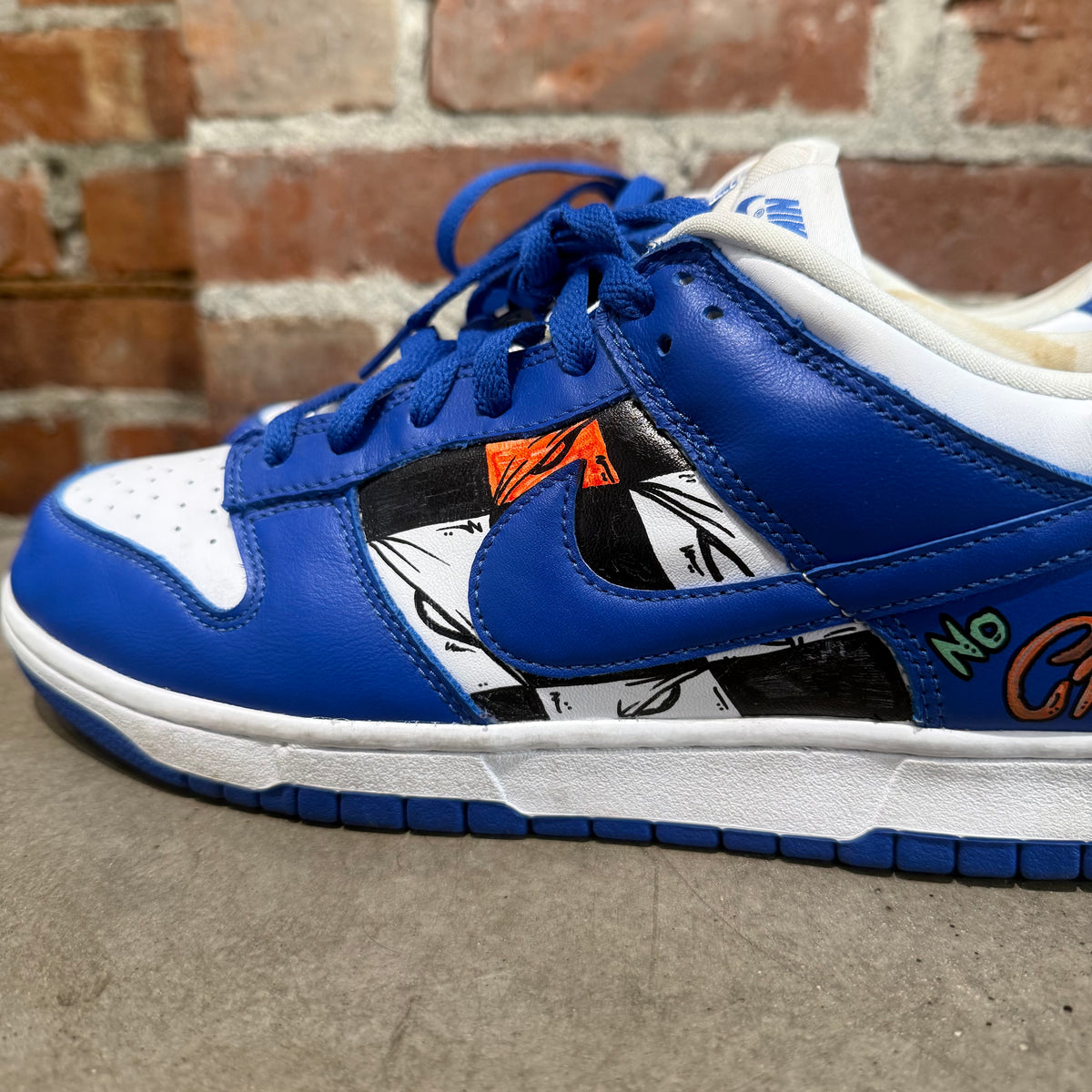 CHROME HEARTS MATTY BOY NIKE DUNK LOW SNEAKERS ‘WHITE/BLUE’