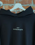 MAISON MARGIELA EMBROIDERED FLIP LOGO HOODIE ‘BLACK’