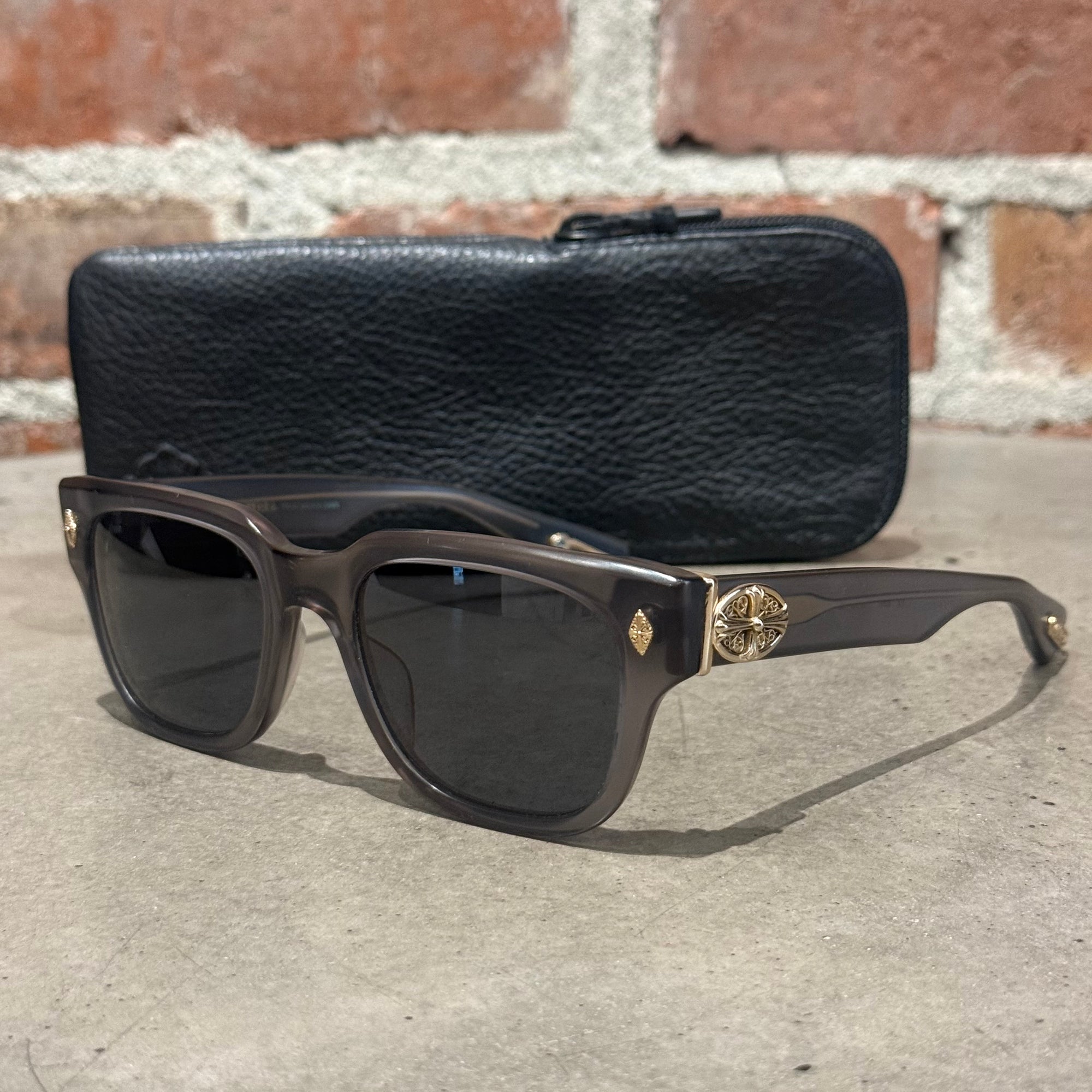 CHROME HEARTS 18K GOLD GIVENHED SUNGLASSES ‘SMOKE GREY’