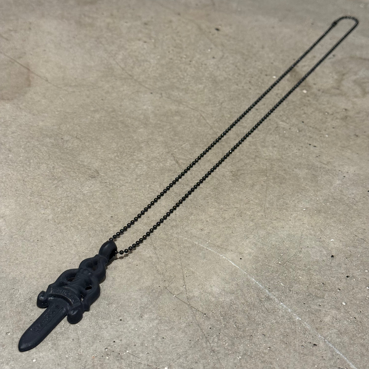 CHROME HEARTS SILICHROME DAGGER NECKLACE ’BLACK’