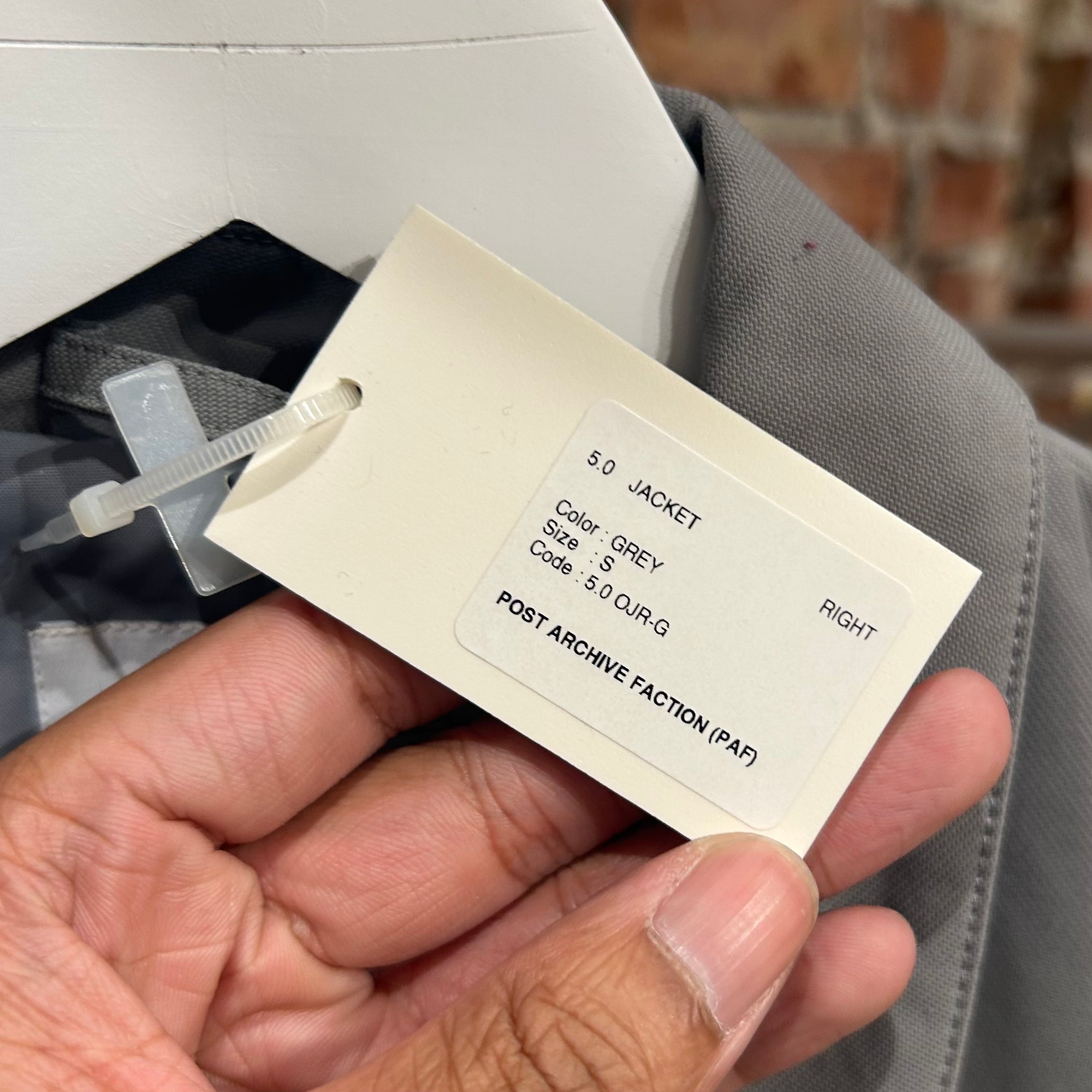 POST ARCHIVE FACTION 5.0 RIGHT JACKET ‘GREY’
