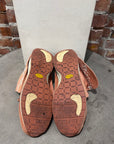 VISVIM FBT SASHIKO FOLK SNEAKERS ‘CORAL’