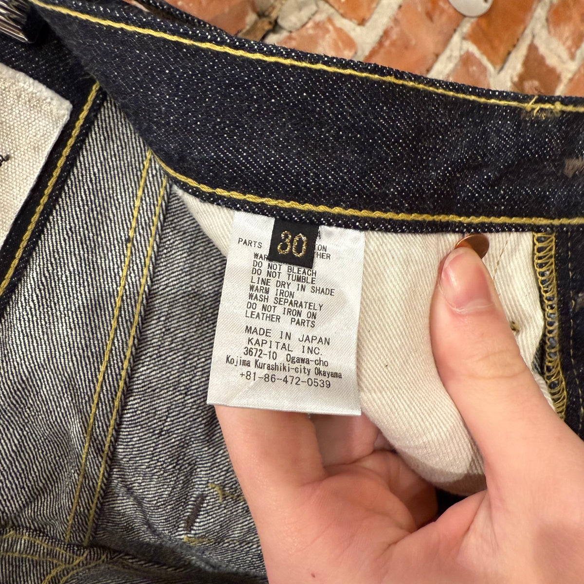 KAPITAL 5P SELVEDGE RED LINE RAW DENIM ‘INDIGO’