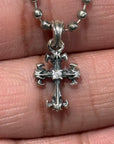 DEAL DESIGN GL CROSS XXS DIA NECKLACE ‘SILVER’