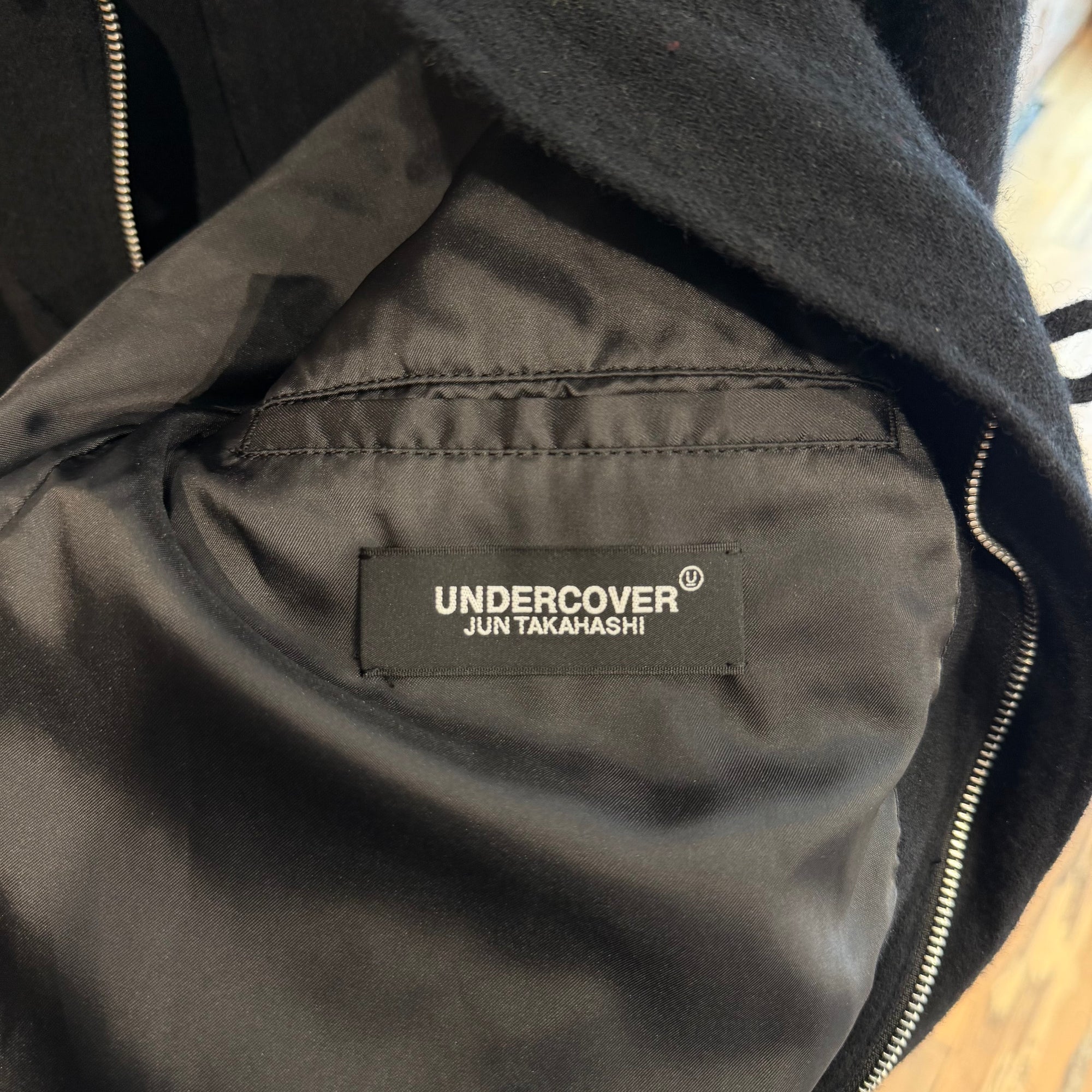 UNDERCOVER FW23 FELTED WOOL MANDARIN JACKET ‘BLACK’