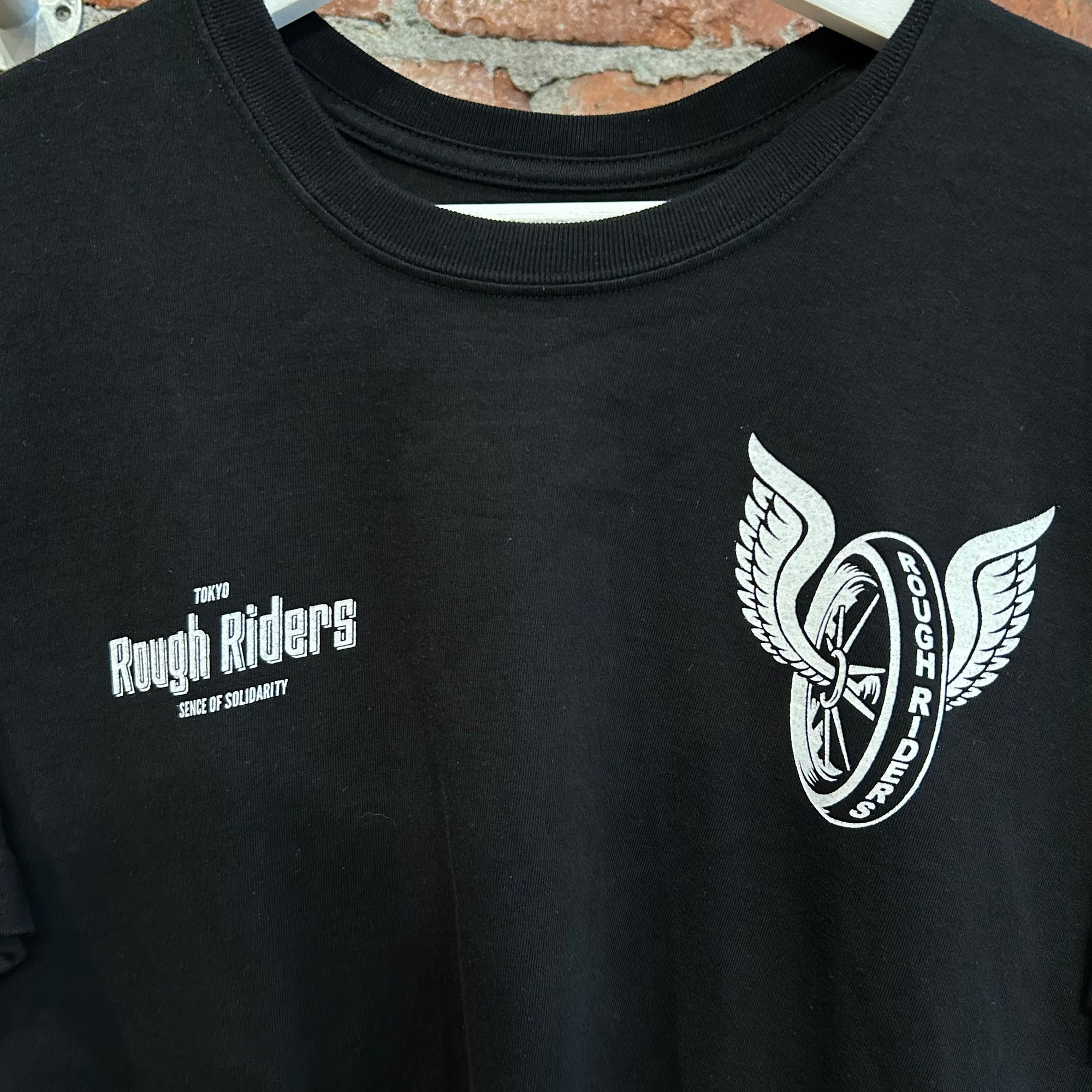NEIGHBORHOOD ROUGH RIDERS BIKER TEE ‘BLACK’