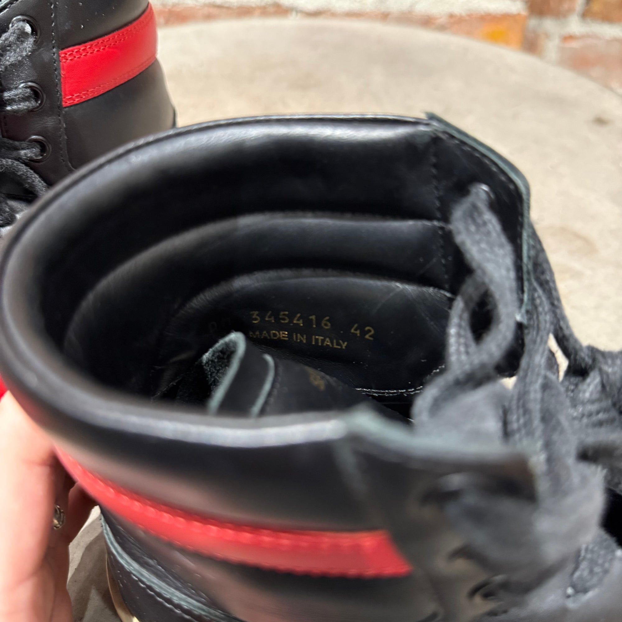 SAINT LAURENT PARIS SL/10 HIGHTOP SNEAKER ‘RED/BLACK’